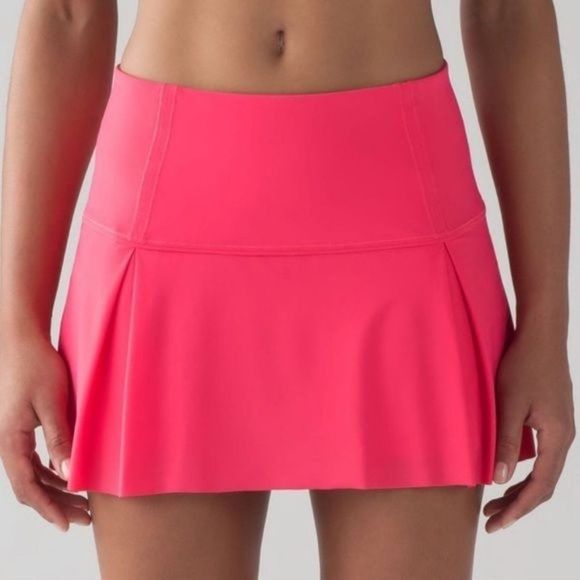 lululemon athletica Dresses & Skirts - Lululemon Neon Pink Lost in Pace Skirt Lip Gloss 12